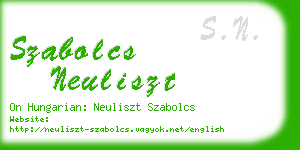 szabolcs neuliszt business card